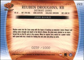 2000 Collector's Edge Masters #223 Reuben Droughns Back