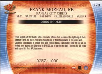 2000 Collector's Edge Masters #229 Frank Moreau Back
