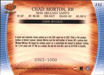 2000 Collector's Edge Masters #232 Chad Morton Back