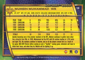 2000 Collector's Edge Odyssey #16 Muhsin Muhammad Back