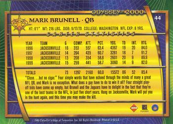 2000 Collector's Edge Odyssey #44 Mark Brunell Back