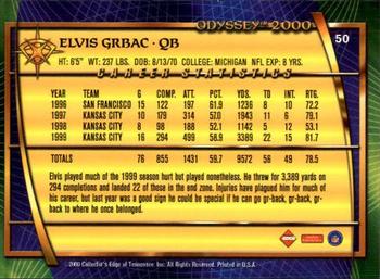2000 Collector's Edge Odyssey #50 Elvis Grbac Back