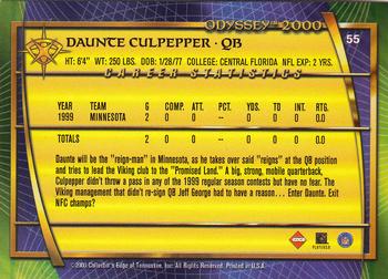 2000 Collector's Edge Odyssey #55 Daunte Culpepper Back