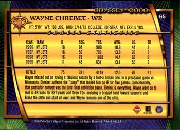 2000 Collector's Edge Odyssey #65 Wayne Chrebet Back