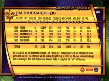 2000 Collector's Edge Odyssey #80 Jim Harbaugh Back