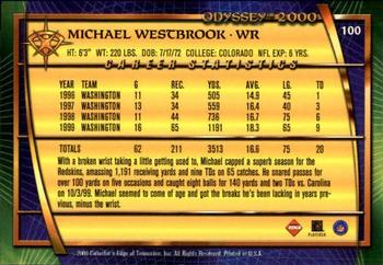 2000 Collector's Edge Odyssey #100 Michael Westbrook Back