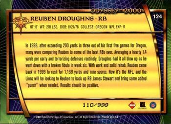2000 Collector's Edge Odyssey #124 Reuben Droughns Back
