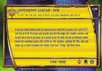2000 Collector's Edge Odyssey #126 Anthony Lucas Back