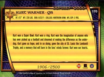 2000 Collector's Edge Odyssey #170 Kurt Warner Back