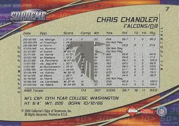 2000 Collector's Edge Supreme #7 Chris Chandler Back