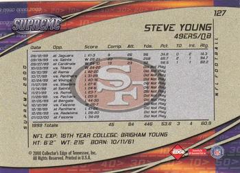 2000 Collector's Edge Supreme #127 Steve Young Back