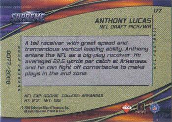 2000 Collector's Edge Supreme #177 Anthony Lucas Back