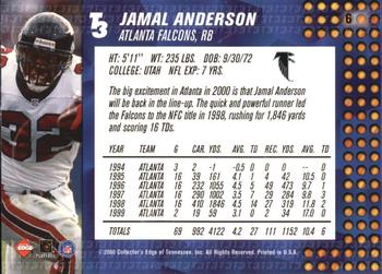 2000 Collector's Edge T3 #6 Jamal Anderson Back