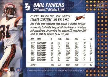 2000 Collector's Edge T3 #30 Carl Pickens Back