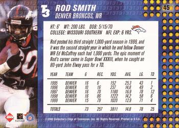 2000 Collector's Edge T3 #45 Rod Smith Back