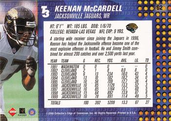 2000 Collector's Edge T3 #62 Keenan McCardell Back