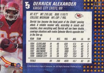 2000 Collector's Edge T3 #65 Derrick Alexander Back