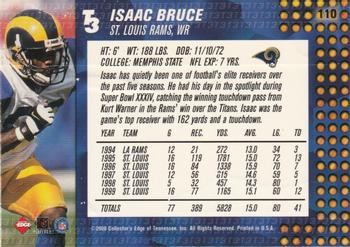 2000 Collector's Edge T3 #110 Isaac Bruce Back