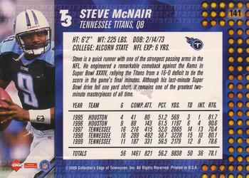 2000 Collector's Edge T3 #141 Steve McNair Back