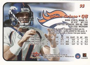 2000 SkyBox Dominion #93 Brian Griese Back