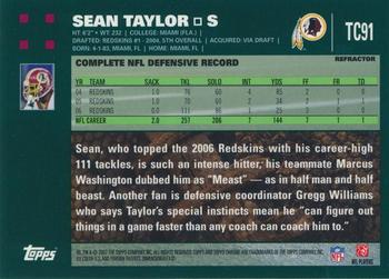 2007 Topps Chrome - Refractors #TC91 Sean Taylor Back