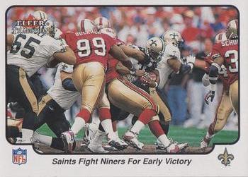 2000 Fleer Tradition #384 Saints Fight Niners for Early Victory Front