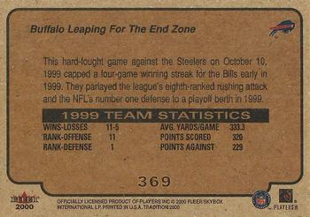 2000 Fleer Tradition #369 Buffalo Leaping for the End Zone Back