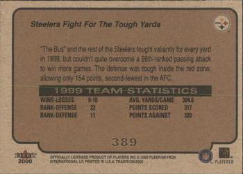 2000 Fleer Tradition #389 Steelers Fight for the Tough Yards Back