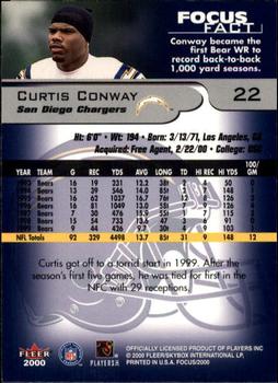 2000 Fleer Focus #22 Curtis Conway Back