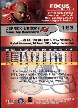 2000 Fleer Focus #163 Derrick Brooks Back