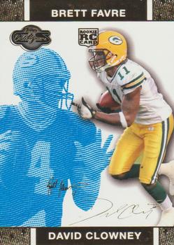 2007 Topps Co-Signers - Changing Faces Gold Blue #78 David Clowney / Brett Favre Front