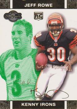 2007 Topps Co-Signers - Changing Faces Gold Green #67 Kenny Irons / Jeff Rowe Front