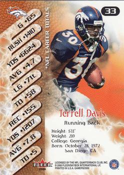 2000 Fleer Gamers #33 Terrell Davis Back