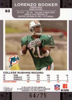 2007 Topps Co-Signers - Changing Faces Holosilver Green #63 Lorenzo Booker / Laurence Maroney Back