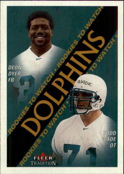 2000 Fleer Tradition Glossy #350 Deon Dyer / Todd Wade Front