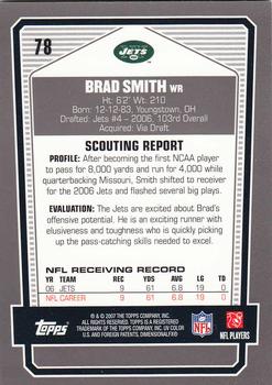 2007 Topps Draft Picks & Prospects - Chrome Black #78 Brad Smith Back