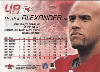 2000 Fleer Showcase #48 Derrick Alexander Back