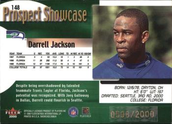 2000 Fleer Showcase #148 Darrell Jackson Back