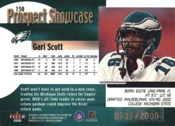 2000 Fleer Showcase #150 Gari Scott Back