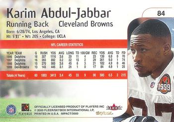 2000 Impact #84 Karim Abdul-Jabbar Back