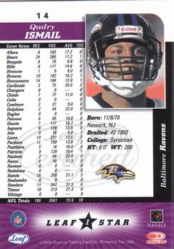 2000 Leaf Certified #14 Qadry Ismail Back