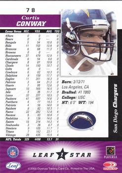 2000 Leaf Certified #78 Curtis Conway Back