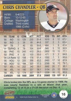 2000 Pacific #16 Chris Chandler Back