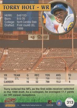 2000 Pacific #313 Torry Holt Back