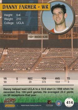 2000 Pacific #414 Danny Farmer Back