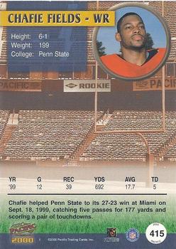 2000 Pacific #415 Chafie Fields Back