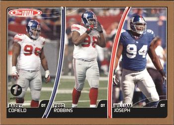 2007 Topps Total - 1st Edition Copper #65 William Joseph / Fred Robbins / Barry Cofield Front