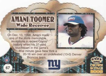 2000 Pacific Crown Royale #67 Amani Toomer Back