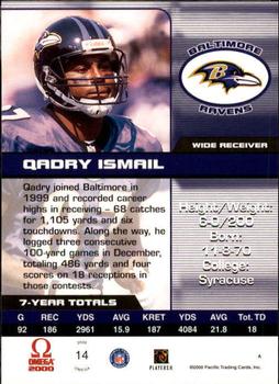 2000 Pacific Omega #14 Qadry Ismail Back