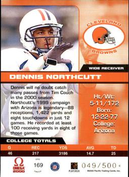 2000 Pacific Omega #169 Dennis Northcutt Back